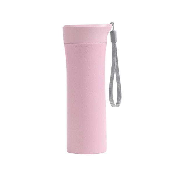 400-500ml Plast Bärbar Resecamping Läcksäker vattenflaska Drickskopp-rosa