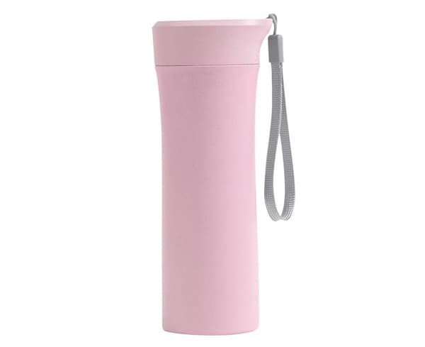 400-500ml Plast Bärbar Resecamping Läcksäker vattenflaska Drickskopp-rosa
