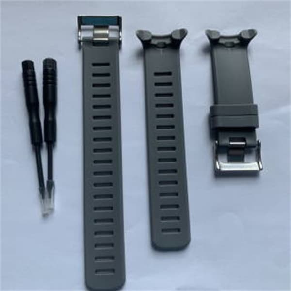 Silikoninen ranneke Suunto D4 D4i Novo -kelloon, harmaa, 2 pituutta, helppo asennus