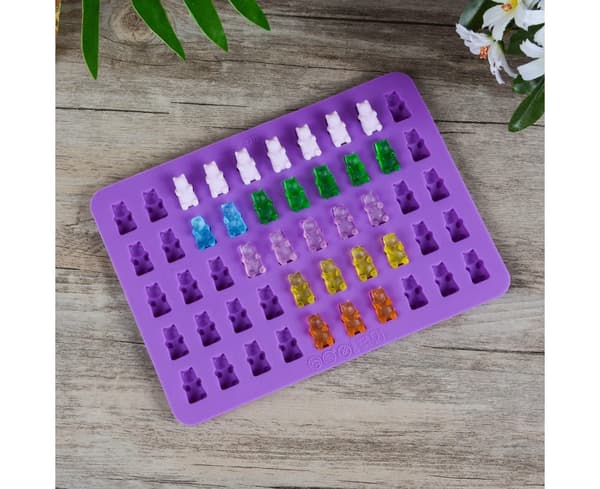 Gummibjørneform Silikone-Chokolade Gummiforme, Pakke med 4