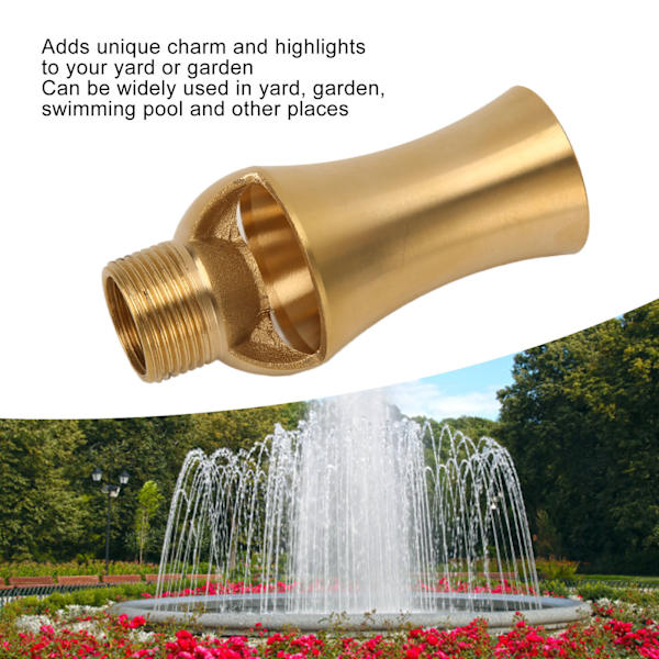 Dammsprinkler Vattenfontänmunstycke Koppar Istorn Kaskade Cedar Sprayhuvud för Trädgårdsdamm G1/2 G3/4 Universal 9.5cm