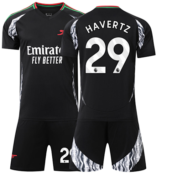 2425 Arsenalin vieras musta jalkapallopaita Havertz-paita S(165-170cm)