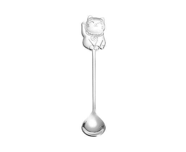 Holdbar Te-ske Langtidsholdbar Lykkekat Is-ske - Rustfrit Stål