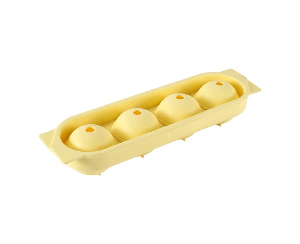 Unik Ice Cube Tray Form 3D 4 Cavity Strong Construction - Gul
