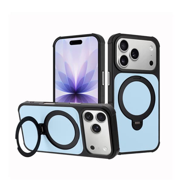 Magnetiskt stativtelefonfodral kompatibelt med iPhone 17 Pro Max, iPhone 17 och iPhone 16 Pro-Dugt Light Blue For iPhone 17 Pro