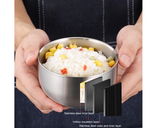 Modern Rostfri Skål Rostfritt Stål Rostfritt - Silver