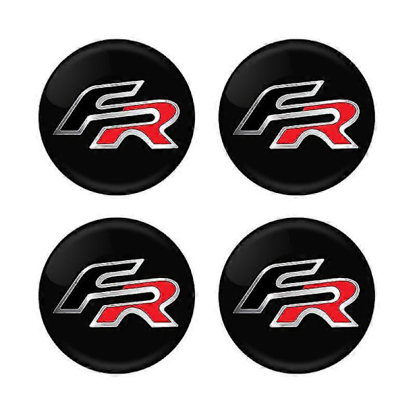 4 st 56mm Navkapsel Dekal Bilkapslar Fälgdekaler Skydd Råtta För Seat Ra Fr+ Ibiza Leltea Bälte Racing # YoGu for FR