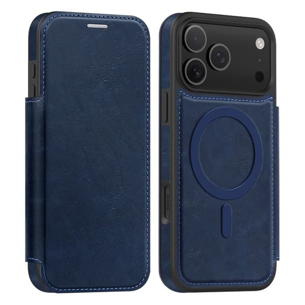 Folio-deksel kompatibelt med iPhone 17 Pro, iPhone 17, Samsung S25 og Google Pixel 10-Dugt Royal Blue For iPhone13