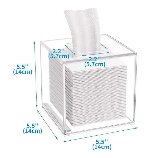Akryl fyrkantig servettbox transparent kreativ servettbox enkel hushållsservettbox