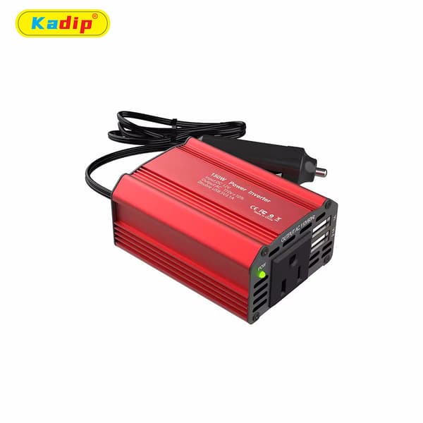 150W Bilstrømomformer 12V til 110V 220V med Japan-stik Sort Red JP Plug 100V