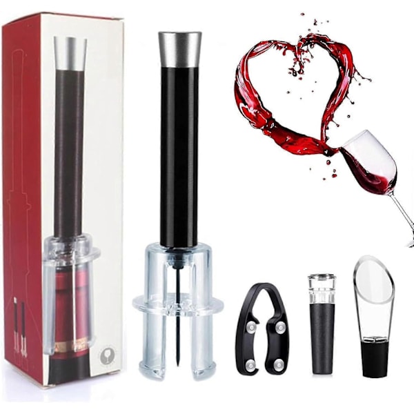 Vinöppnare, Wino On The Go Vinöppningsset, Lufttryckspump Vinöppnare Set, 2024 Wino On The Go Vinöppningsset Plastic