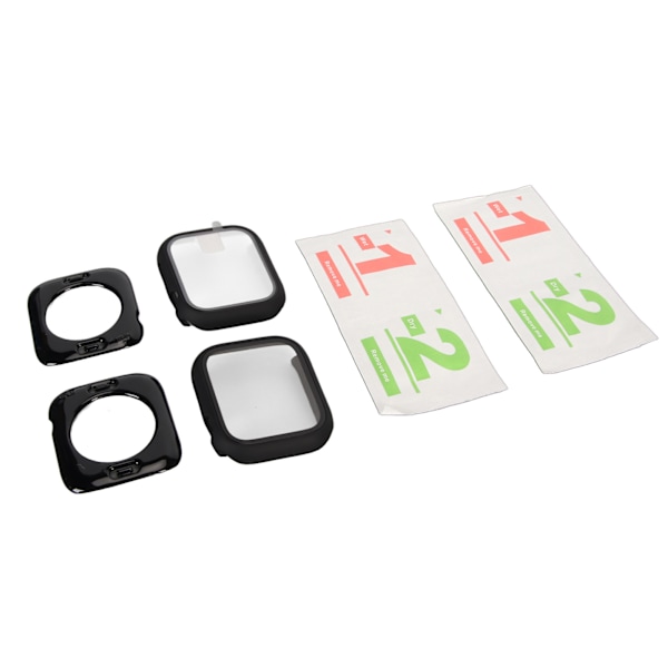 2st Watch Case Omfattande skydd Svart Lätt vattentät Anti Scratch för IWatch7 8