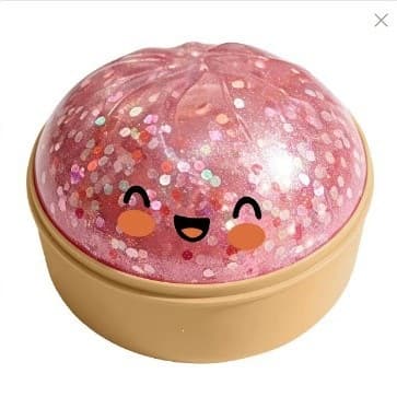 Æskepakket Glitter Dumpling Form Klemme Sensorisk Legetøj til Håndaktivitet Pink Bun