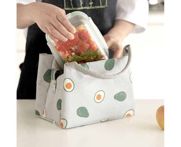 Flott Bento Bag Lett Bred Åpning Lunsjbag - Grå