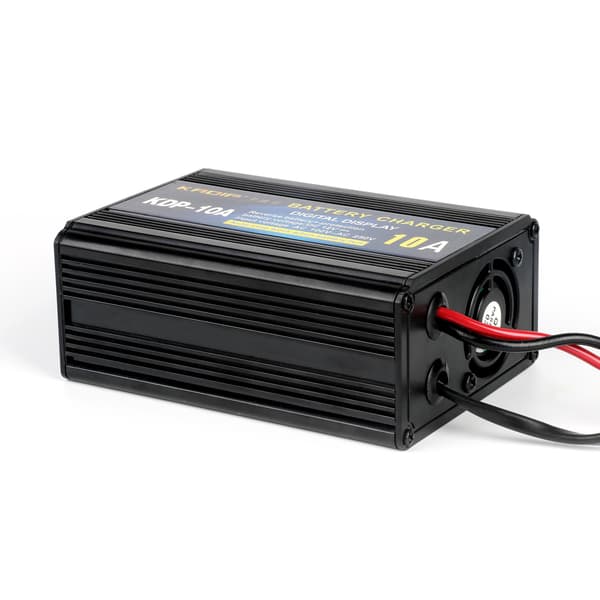6V Bil Motorcykel Smart Blybatterioplader Med Display Black EU Plug