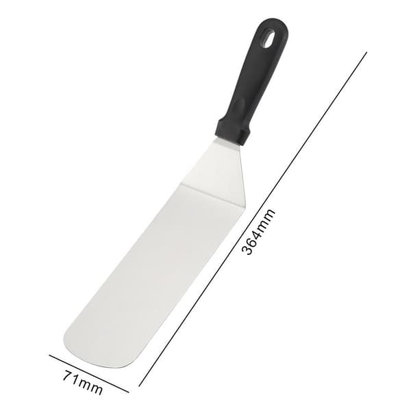 Grillspatel i rustfritt stål for biff, burger, BBQ, Teppanyaki og matlaging, stor lang spatel Large Long Turner