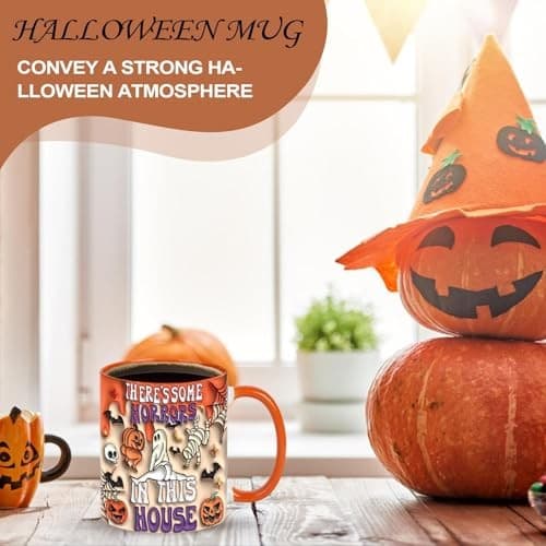 Halloween Kaffemugg 350ml Keramisk Tekopp, Gotisk Festlig Dryckesvara, Alternativ B