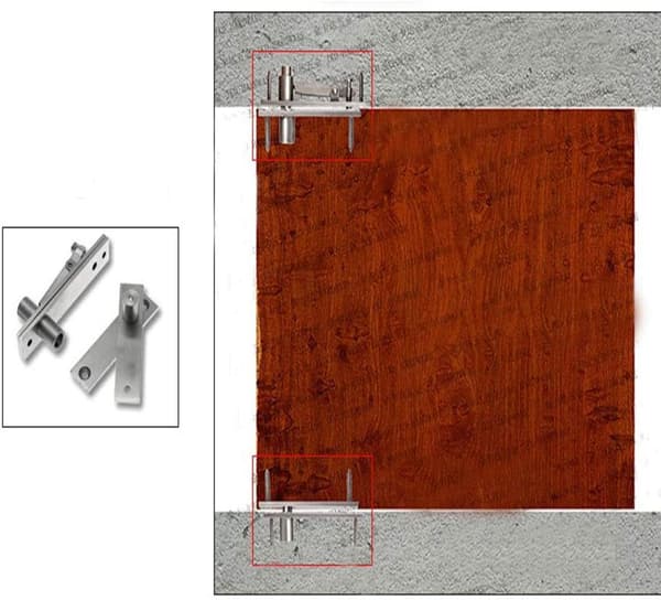 2-pack Svängbara Dörrgångjärn 360 Grader Rotation Dolda Tungt S