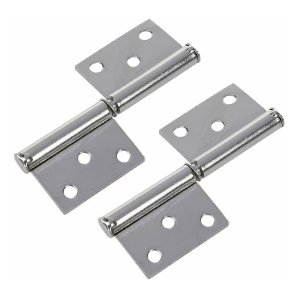2 stk Sølvfarget Rustfritt Stål Vindu Flagg Dørhengsel 6.1 cm