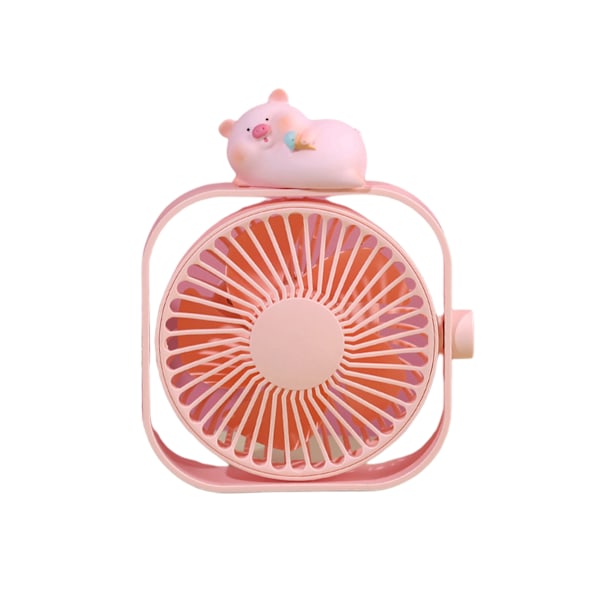 Mini fläkt bärbar stark vind 3 hastighet söt tecknad skrivbord USB kylfläkt för barnrum