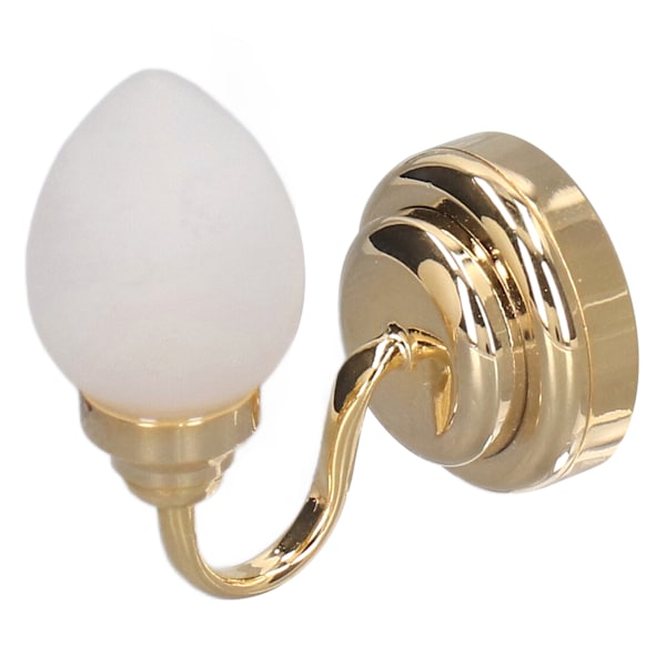 Mini Vägglampa Modell Matt Cusp Cover Dockhus Vägglampa Dekoration DIY Miniatyrleksak för 1:12 Dockhus