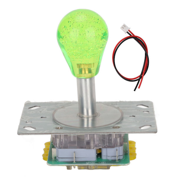 Arkadjoystick-kit Färgglad 5-stifts Oval Kristall Helt Automatisk LED Färgglad Upplyst Joystick för Spelkonsoler