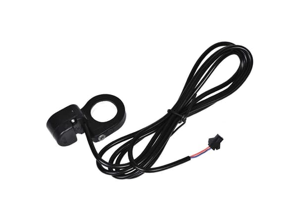 Tilbehør til elsykkel med kabel og hornknapp, egnet for ulike modeller.