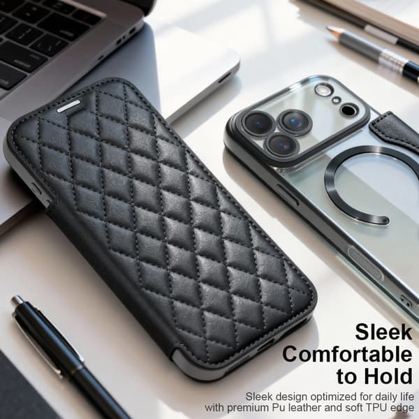 Folio-telefonetui kompatibelt med iPhone 17 Pro, iPhone 16 og Google Pixel 10 Pro-Dugt Royal Blue For iPhone 12 Pro