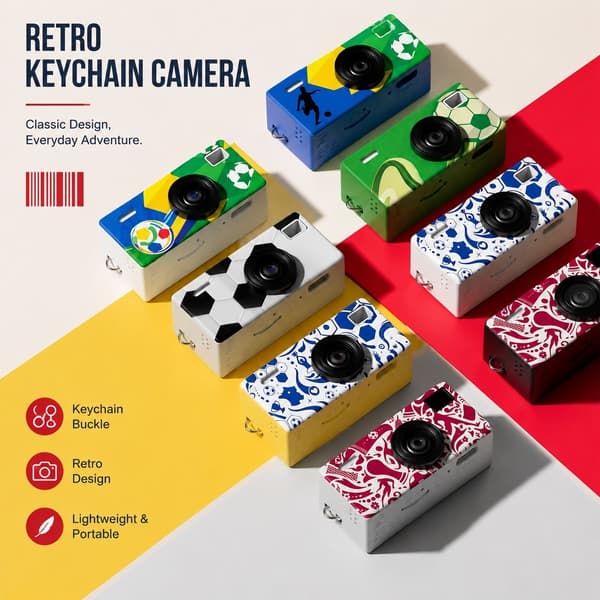 Mini Retro Digitalkamera, Bärbar HD Selfie-kamera, Cmos-sensor, för Studenter Pattern 2