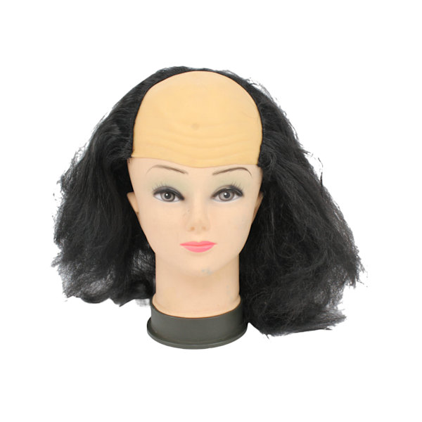 Skallet Parykk Luftig Moderne Attraktiv Universal Gjenbrukt Rollespillrekvisitter Lateks Halloween Cosplay Skallet Parykk for Maskerade - Svart