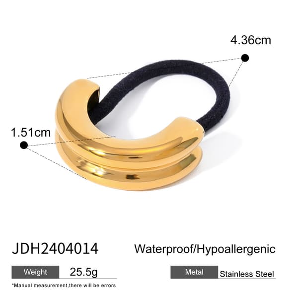 Hårsløjfe i rustfrit stål med stjerne i westernstil til hestehale-styling JDH2404014