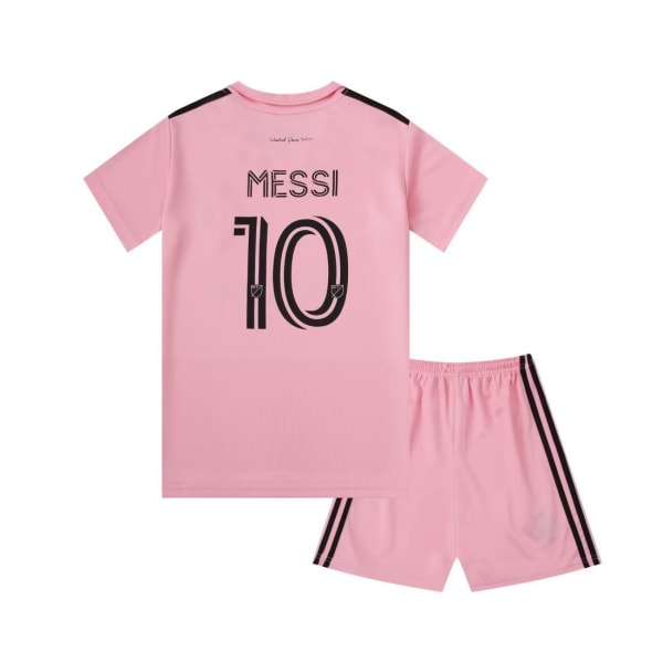 24 Miami International Guest Black No. 10-Messi fotbollsdräkt Barntröja för baby Barntröja herr och dam 14（90-95cm）