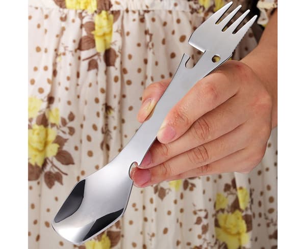 Modern rostfri sked Easy Clean Universal Gaffel