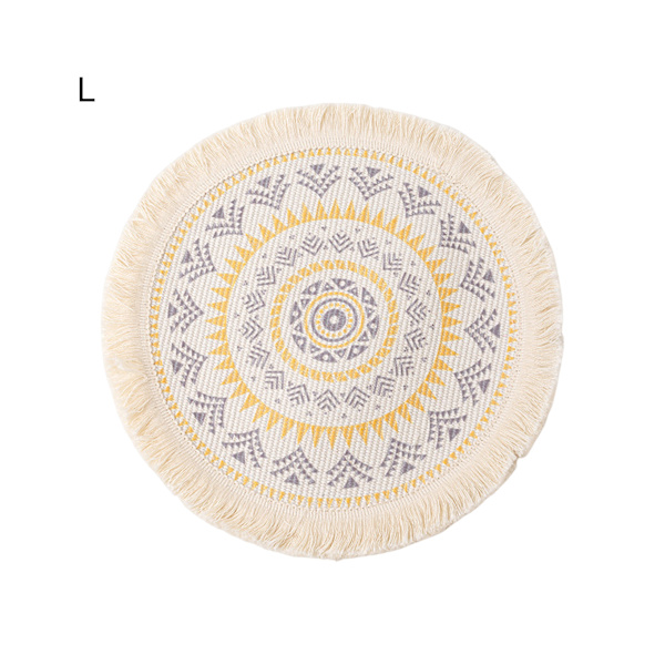 Paksu Pöytätabletti Palovammoja Estävä Hyvä Lämmöneristys Bohemia Tupsu Puuvilla Ruokapöydän Tabletti Ruokailuhuoneeseen - 33cm P ainutlaatuinen arvo