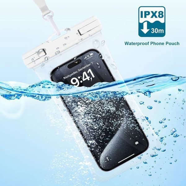 2-pack IPX8 Universella Vattentäta Smartphonefodral och Telefonfodral för iPhones