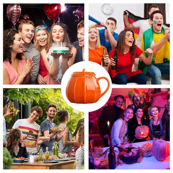 Halloween Pumpamugg, Orange Keramisk Höstkaffekopp