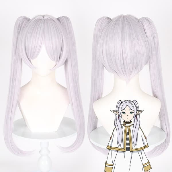 Silver Cosplay Peruk, Högtemperaturfiber, Anime Rollspelsfestperuk, Lätt att Styla