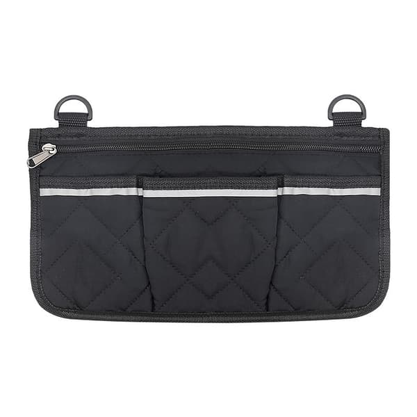 Rullstol Armstöd Sidoförvaringsväska Med Reflexremsa Black 32x18cm