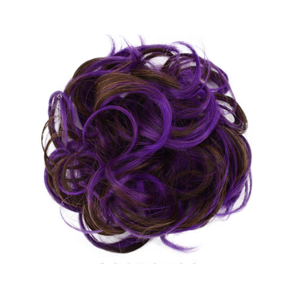 Mode Kvinnor DIY Elastisk Peruk Hårring Lockig Scrunchie Bun Hästsvans Hårstycke - 15#