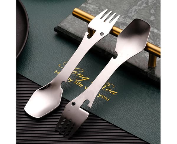 Modern rostfri sked Easy Clean Universal Gaffel