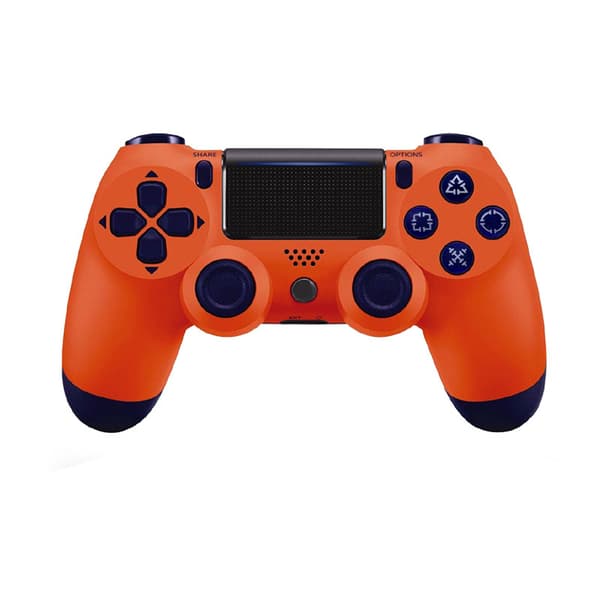 Trådløs Bluetooth P4-spilcontroller med bevægelsesvibration til pc, mobil og konsolbrug Sunset Orange