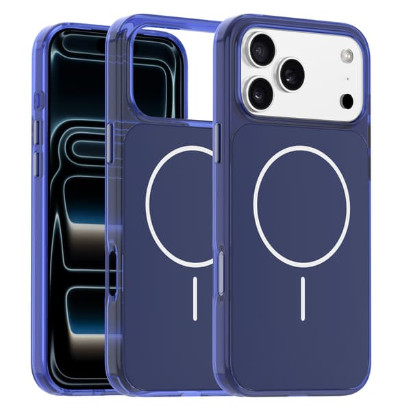 Magnetisk telefondeksel kompatibelt med iPhone 16 og iPhone 17 Pro Max-Dugt Royal Blue For iPhone 14 Pro Max