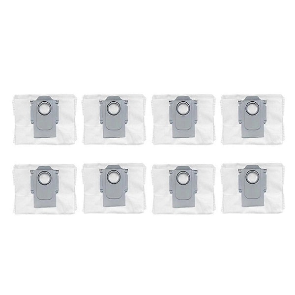 8 st Dammsugarpåsar Ersättningstillbehör för Q8 Max Q8 Max+ Q5 Pro Q5 Pro+ White