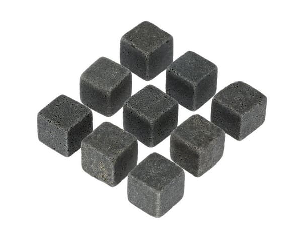 6/9st Återanvändbara vindrycker Kylare Ice Cube Chilling Stone Rock Barware Tool-Black-9st