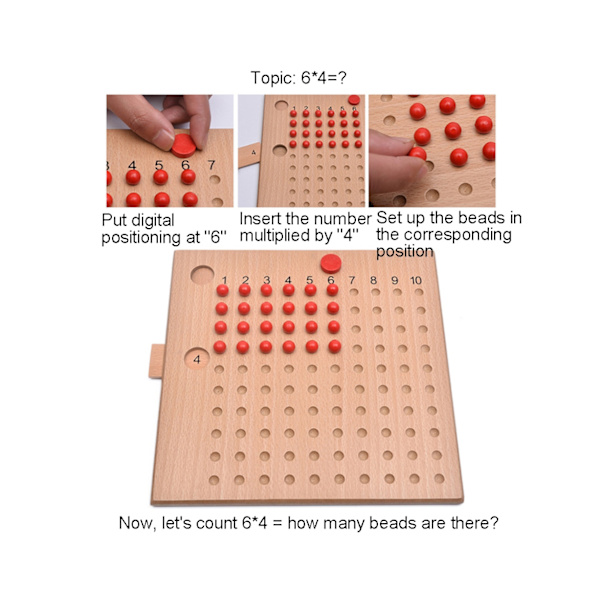 Trä färgglad addition subtraktion styrelse matematik barn undervisningshjälpmedel - division
