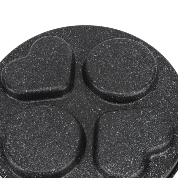 4-kopps stekepanne for egg, non-stick jevn oppvarming jernpanne for pannekaker bacon frokost