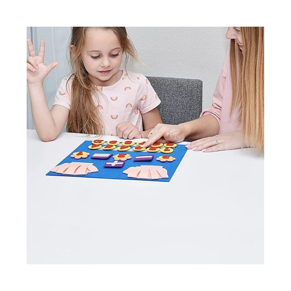 Tidig Utbildning Leksak Rolig Intellektuell Utveckling Färgglad Småbarn Pojke Flicka Filt Finger Siffror Matematik Leksak Undervisningshjälpmedel