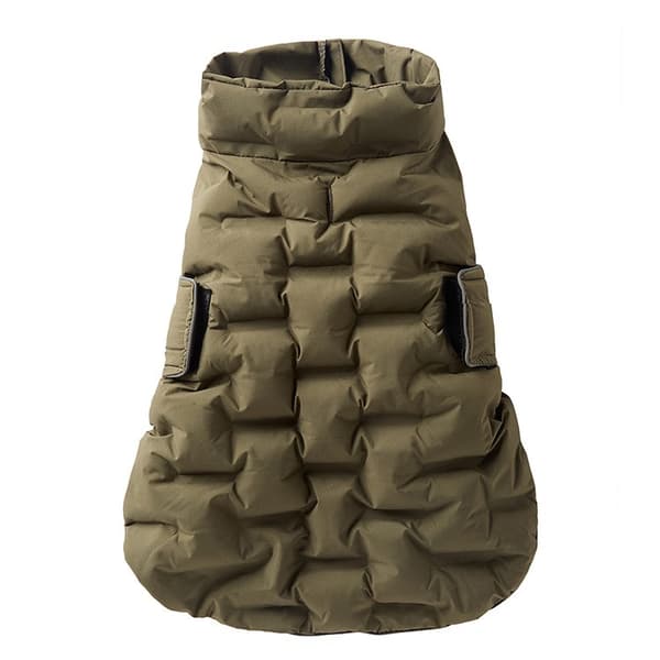 Vinterhundejakke, varm dunjakke til mellemstore og store hunde, vindtæt, kuldesikker, polyester, sort Blue L-Dz312