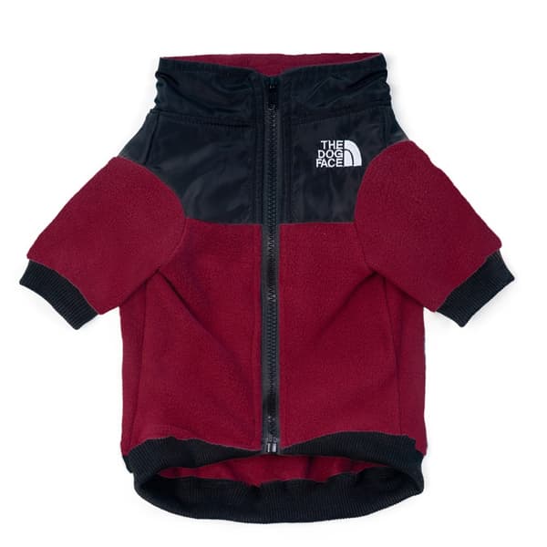 Fleece hundejakke, tobeint, rød, varme vinterklær til små og mellomstore hunder Red S