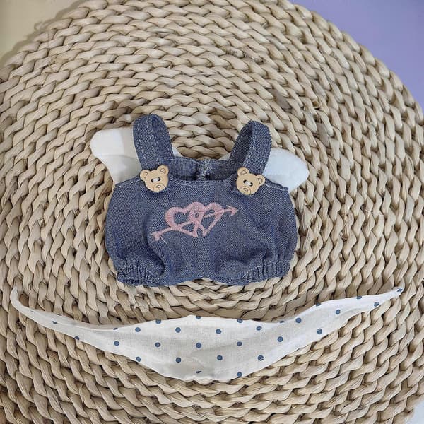 6 tum Dockkläder med Halsduk Dockkläder för Hängande Docka Flickpresent Barn blue For 15cm  Dolls